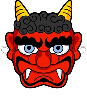 çocuklar için hazır kağıttan Korkunç Surat maskesi şablonu